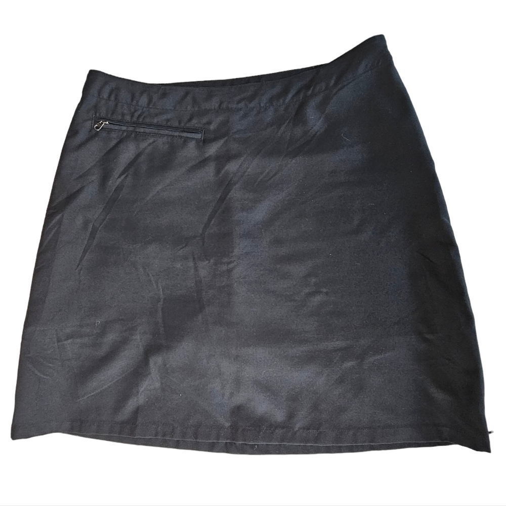 PATAGONIA Women's Black Lightweight Hem Zippers Golf Hiking Performance Skorts 4